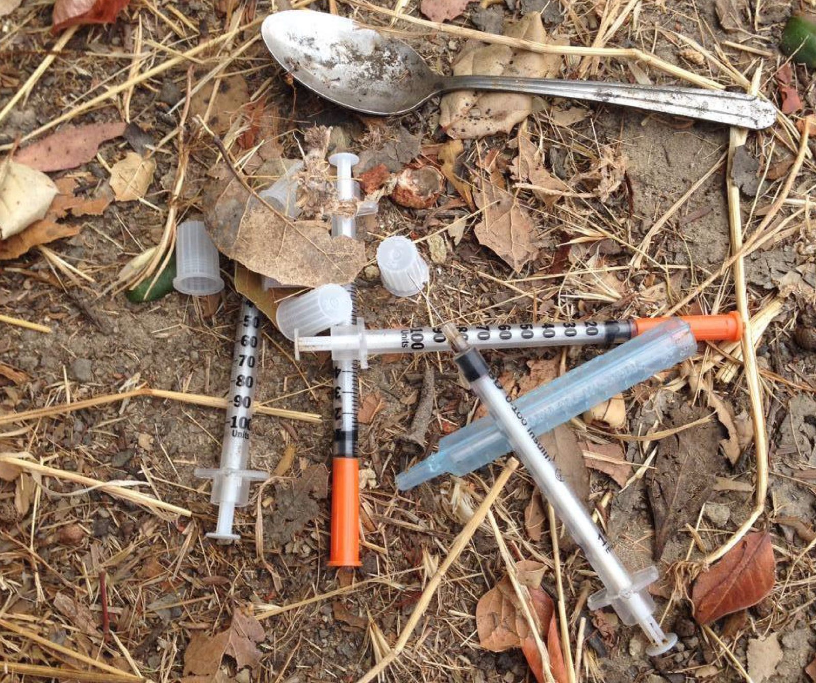 Used Needle and Syringe Clean Up